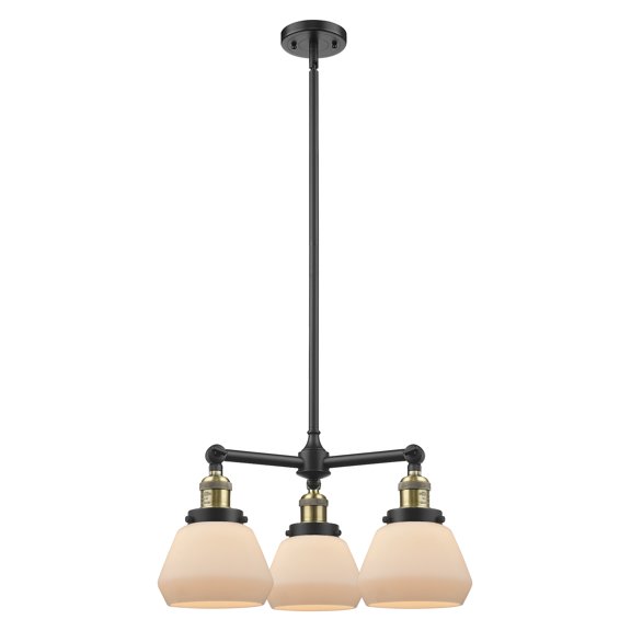 Innovations Lighting 207 Fulton Fulton 3 Light 22" Wide Chandelier - Black / Antique Brass