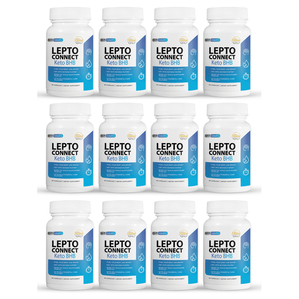 12 Pack LeptoConnect, leptoslim, 800MG proprietary blend, advanced energy ketones60 Capsules