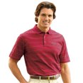 thumbnail image 1 of Monterey Club Men's Cotton Blend Stripe Texture Golf Polo Shirt #1124, 1 of 2