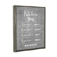 thumbnail image 3 of Kitchen Rules Bon Appetit Sign Typography Graphic Art Luster Gray Framed Art Print Wall Art, 3 of 6