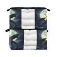 thumbnail image 2 of WOBOGO Witch and Black Dragon Clothes Storage 2Pack Foldable Thick Fabric Blanket Organizer Bag with Handle 21.65×13.78×12.4in, 2 of 7