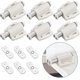 thumbnail image 1 of 6 PCS Magnetic Snap Catch Plastic Magnetic Catch Soft Close Magnetic Catch for Door Cabinet Drawer Cupboard Sliding Bedroom Kitchen Bathroom - White, 1 of 4