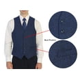 thumbnail image 2 of Gioberti Men's 5 Button Slim Fit Formal Herringbone Tweed Suit Vest, 2 of 2