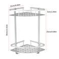 thumbnail image 4 of Canasta de esquina Estante de almacenamiento de aluminio para baño Organizador de cocina de perforación libre montado en la pared, Plateado Scienceny HA004468-02B, 4 of 6