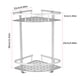 thumbnail image 4 of Canasta de esquina Estante de almacenamiento de aluminio para baño Organizador de cocina de perforación libre montado en la pared, Plateado Methold HA004468-02B, 4 of 6