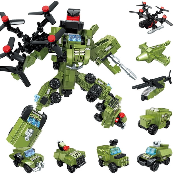 Juguete de bloques de construcción para niños, ensamblaje de partículas pequeñas, equipo militar de fuerzas especiales, 8 cajas (Xiaomingxing 54006), caja