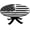 American Flag Round Tablecloths, variant on Marble Round Fitted Tablecolth with Elastic Edge, Onyx Stone Pattern Fitted Table Cover Table Cloth for Kitchen Indoor Dining Outdoor Party Patio, Fits Tables up to 48" Diameter, Rustic Style
