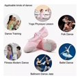 thumbnail image 4 of Zapatillas Ballet Half Pointe de lona y gamuza para niñas, color beige, 4 of 4