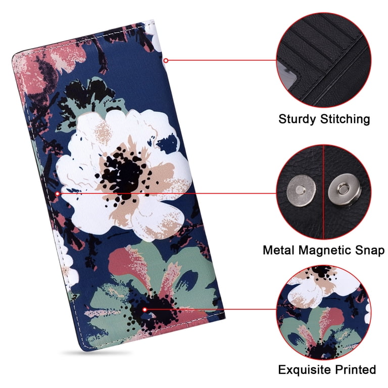 HAWEE Women's Slim Bifold Wallet, Ultra-Thin Canvas and Leather photo 4