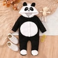 thumbnail image 2 of Weebloom Baby Loungewear Toddler Long Sleeve Cartoon Panda Jumpsuits Kids Fall Winter Clothes Sleepwear Comfortable 3-6 Months, 2 of 9