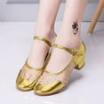 thumbnail image 2 of Fukaraa Breathable Mesh Latin Dance Shoes Women - 2025 Middle Heel Single Shoe for Practice, 2 of 7