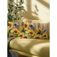 thumbnail image 5 of Outdoor Pillows Waterproof, Sunflower Bee Bedding Throw Pillows with Insert for Couch Sofa Bed, Farmhouse Brown Wooden Botanical Floral 12x20 Inch Pillowcases Decorative Patio Pillow Set of 1, 5 of 8
