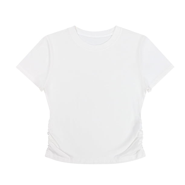 Camisetas de Verano para las Mujeres, Cuello Redondo Sólido de Moda, Blusas sin Mangas Casual para las Mujeres