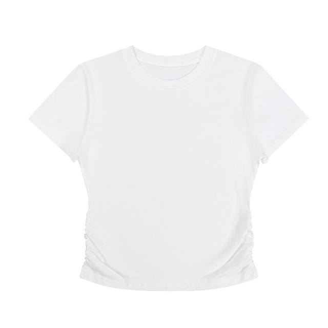 Camisetas de Verano para las Mujeres, Cuello Redondo Sólido de Moda, Blusas sin Mangas Casual para las Mujeres