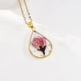 thumbnail image 6 of Bestselling December Birth Flower Teardrop Pendant Necklace - Real Flower Resin Jewelry, Eternal Dried Flower Necklace, 6 of 11