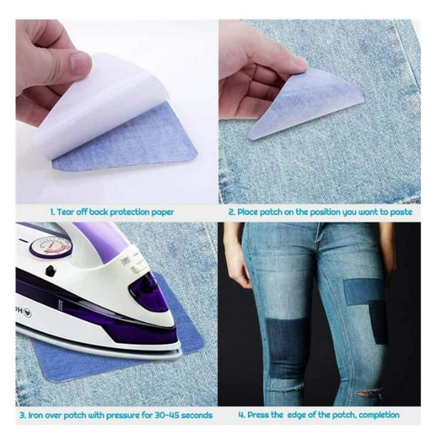 Parches de tela para planchar para reparacion de ropa parches para planchar para reparacion de jeans en interiores y exteriores parches para plancha 24 piezas negro Soledad parches de hierro para ropa