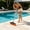 Orange, variant on Pool Floor Brush with Squeegee Blade for Above Ground Inground Pools - Stiff Bristled Scrubber Brush with Detachable Stainless Steel Telescopic Pole for Cleaning Algae Dirt from Pool Walls Steps