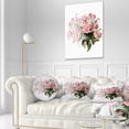thumbnail image 3 of Designart Pink Rose Bouquet Watercolor - Floral Throw Pillow - 12x20, 3 of 5