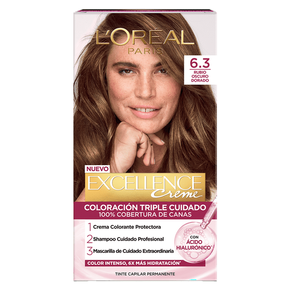 Tinte para cabello L'Oréal Imédia Excellence creme 6.3 rubio oscuro dorado