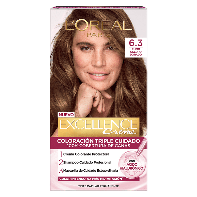 Tinte para cabello L'Oréal Imédia Excellence creme 6.3 rubio oscuro dorado