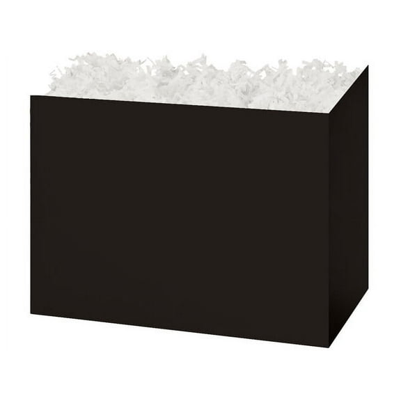 Pack Of 6, Large Solid Black Basket Boxes 10.25 X 6 X 7.5"