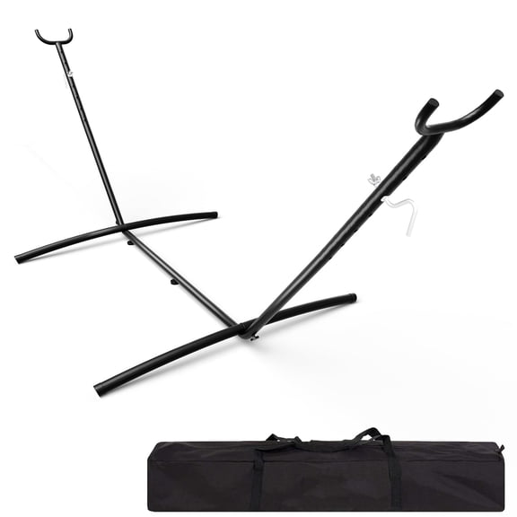 9FT Universal Double Hammock Stand, Heavy Duty Adjustable Steel Hammock, 450-Pound Capacity, Weather Resistant and Easy to Assemble