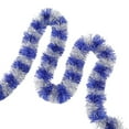 thumbnail image 2 of Mouliraty Christmas Tinsel Garland, 90.5in Colorful Wool Striped Christmas Tree Decoration Festive Holiday Indoor Decor for Home Party and Office Scene Setup, Blue, 2 of 6