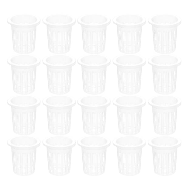 FELTECHELECTR 50 macetas de plástico con ranuras para cultivo hidropónico de jardín.