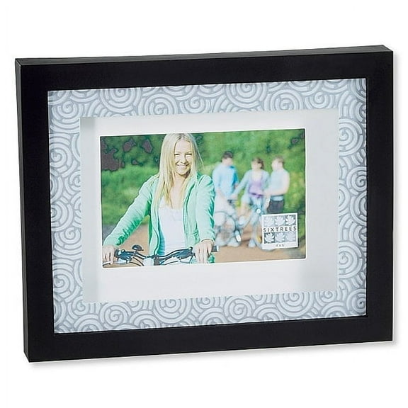 Black CIRCLES Matted Shadowbox series by Sixtrees - 4x6