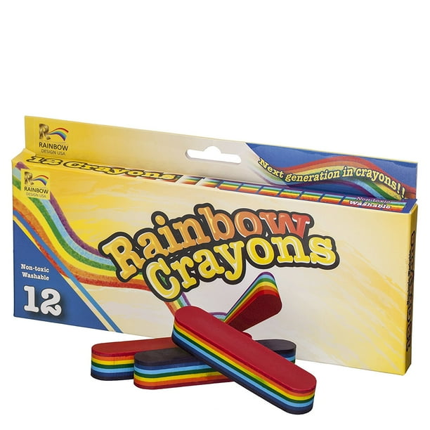 Multi-Color Rainbow Crayon Set, Washable Non Toxic Crayons Safe for ...