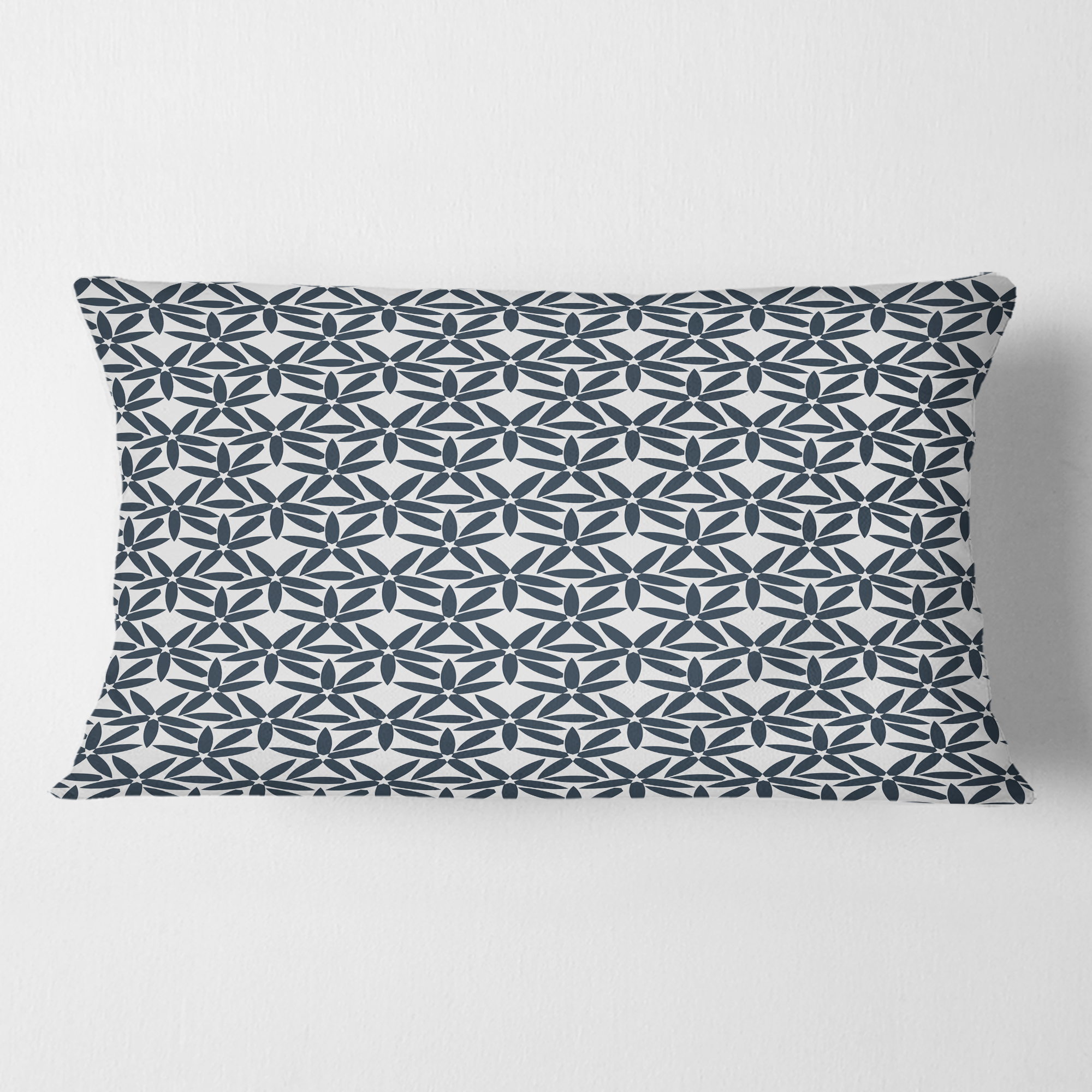Designart Retro Abstract Flower Design IV' Mid-Century Modern Throw Pillow - 12x20