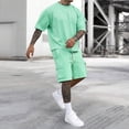 thumbnail image 2 of Clossjun Mens Short Sets 2 Piece Outfits - Casual Summer Short Sleeve Sweatsuits Sets for Men with Cargo Pocket, 2 of 5