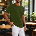 thumbnail image 5 of IAJDKMEK True Classic Tees Men's Short Sleeve T-Shirt - Breathable Stretchy Base Layer for Fitness Training, Mens Casual Shirts Summer Tops for Men Lightweight,Army Green L, 5 of 7