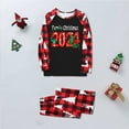 thumbnail image 3 of Zwiiyzr Family Christmas Pjs Matching Sets Holiday Jammies Christmas Plaid Printed Blouse Tops+Pants Family Matching Pajamas Set 2025 Black, 3 of 6