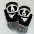 thumbnail image 6 of GENEMA Women Men Winter Knit Gloves Cute 3D Fluffy Cartoon Animal Decor Thickened Plush Lining Windproof Thermal Warm Mittens, 6 of 17