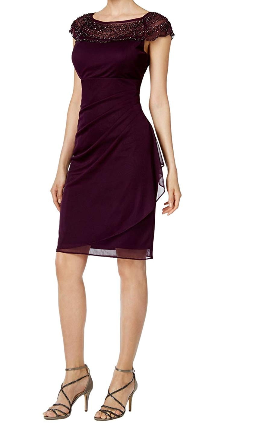 plum sheath dress