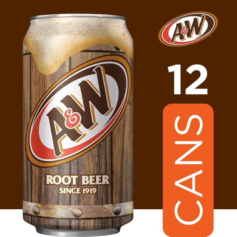 A&W Root Beer Soda Pop, 12 fl oz, 12 Pack Cans - Walmart.com