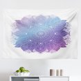 thumbnail image 1 of Purple Hippie Tapestry, Composition of Peace Sign Beaming, Fabric Wall Hanging Decor for Bedroom Living Room Dorm, 2 Sizes, Indigo Purple, by Ambesonne, 1 of 1