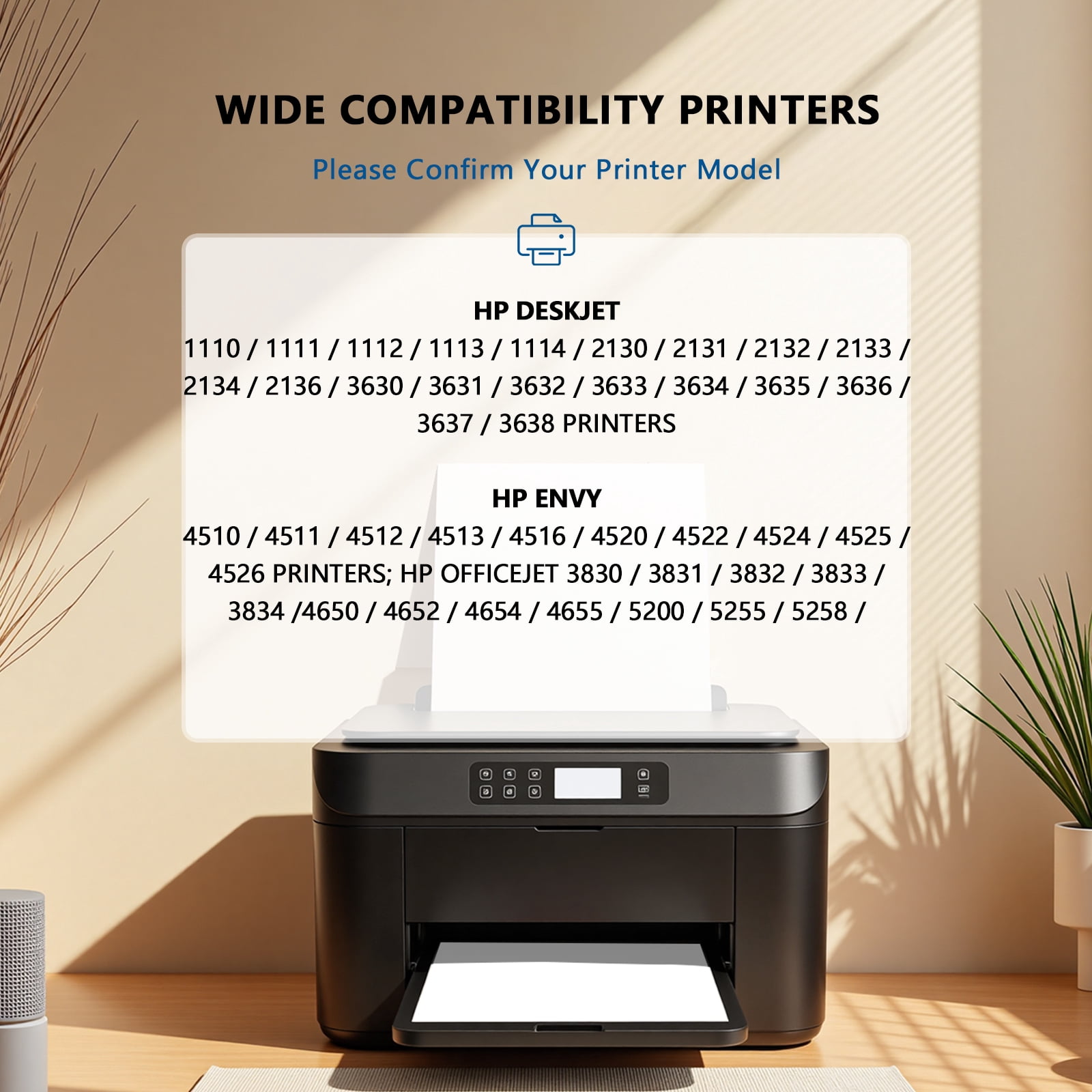 63XL Ink Cartridge Compatible for 63 63XL Ink Cartridges 2-Pack Black & Tri-Color for OfficeJet 5255 5258 Envy 4520 Deskjet 1112 Printer Ink
