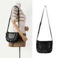 thumbnail image 2 of Simple Yet Fashionable Crossbody Purse With Pleated Detail PU Leather Shoulder Bag For Women and Girls Silver, 2 of 4