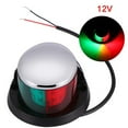 thumbnail image 3 of 2Pcs 12V Navigation Lights LED Zinc Alloy Bow Light Marine Boat LED Red Green Pontoons Sailing Signal Lights, 3 of 10