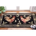 thumbnail image 3 of Safavieh  Hand-hooked Vintage Poster Ariadni Rooster Wool Rug.. Ivory/Black 2'6" x 5' 3' x 5', 2' x 3' Indoor Living Room, Bedroom, Dining Room, 3 of 5