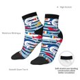 thumbnail image 6 of Pofeuu Fish And Shark Print 30cm Socks, Adult Running Hiking Socks for Youth and Adult, 6 of 7