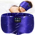 thumbnail image 1 of wonima11 Mulberry Silk Bluetooth Sleep Mask with HD Stereo Sound, Wireless Sleep Headband Headphones for Side Sleepers, Adjustable Size, Total Light Blocking, Perfect for Travel Relaxation Sleep, 1 of 1