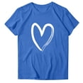 thumbnail image 4 of Ltctricy Women's T Shirts Short Sleeve Crew Neck Heart Printed Tunic Tops Casual Graphic Tees Loose Fit Blouses, 4 of 7