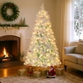 thumbnail image 2 of Gymax 6 FT Pre-lit Artificial Christmas Tree w/599 Snow Flocked Branch Tips, 2 of 9