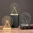thumbnail image 3 of Grandest Birch Ferris Wheel Ornament Vintage Home Decor Nordic Style Rotatable Metal Ferris Wheel Figurine for Office Vintage Home, 3 of 8
