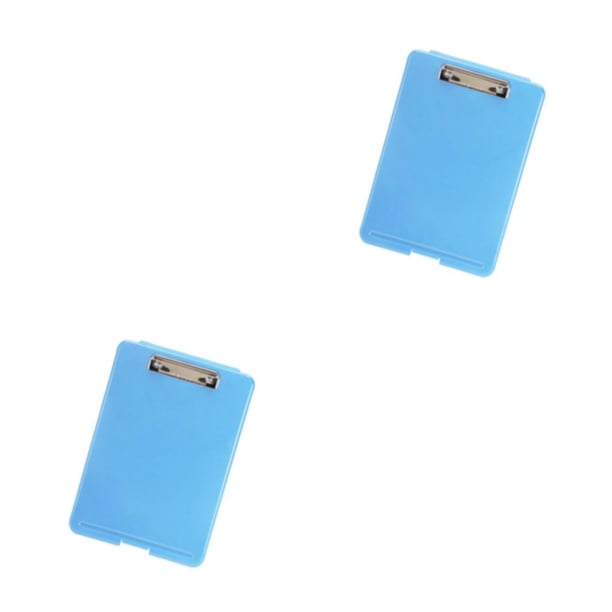 Soidarity Caja de archivo A4 de plástico Carpeta de documentos Caja de bloc de notas Organizador Suministro Azul B 2piezas Azul B