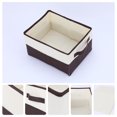 thumbnail image 2 of REGALWOVEN 1 Pack Collapsible Fabric Storage Cube with Handles, Storage Bin Basket for Shelves Closet Clothes Brown 5.7*9.5*6.7in, 2 of 7