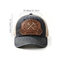 thumbnail image 3 of Gorra de camionero con bordado "Puedo arreglarlo, pero va a doler" – Gorra vaquera desgastada con parche humorístico para aficionados al bricolaje, cierre ajustable para uso casual., 3 of 6